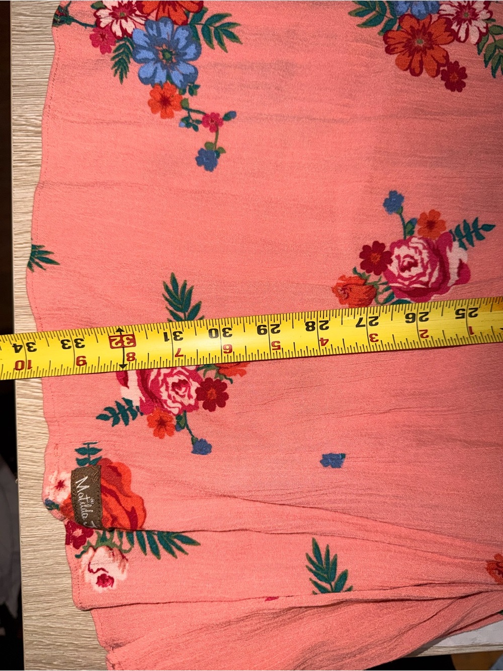 Matilda Jane Coral Pink Floral Mini Skirt